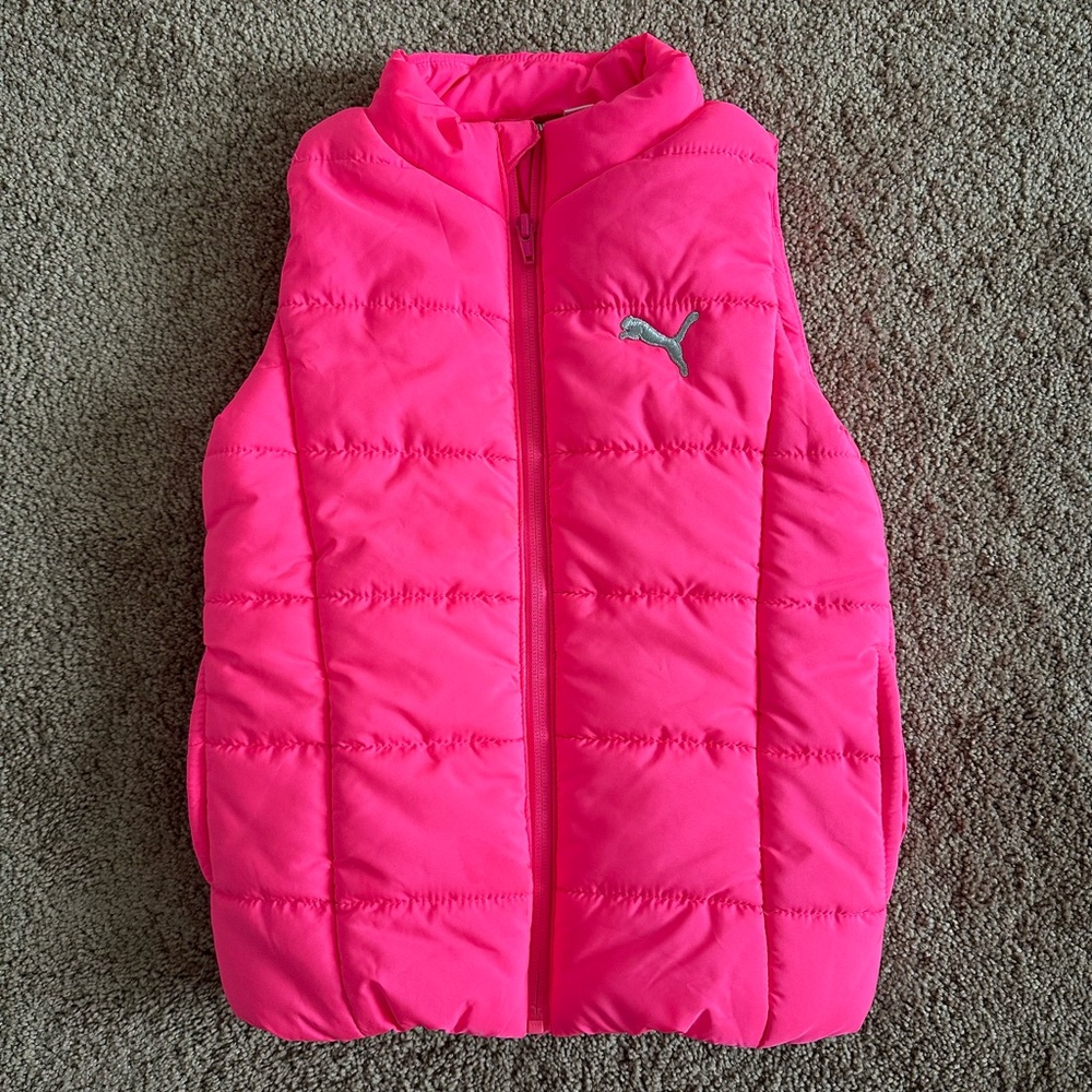 Puma Girl’s Puffer Sleeveless Jacket -Size 5-6